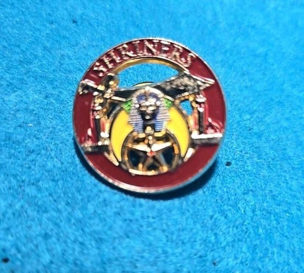 Masonic Shriners Shrine Round 1 inch Lapel Pin Mason Freemason